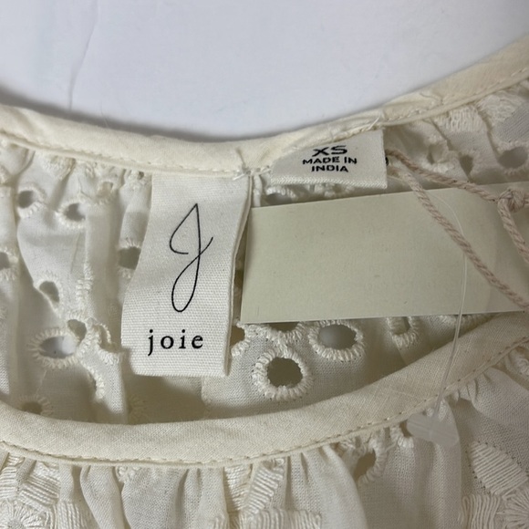 Joie Eyelet Ruffle Blouse Lace Size Size XS - Picture 7 of 8